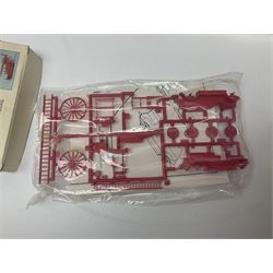 Seven scale model assembly kits to include Airfix, Heller, Italeri etc in one box