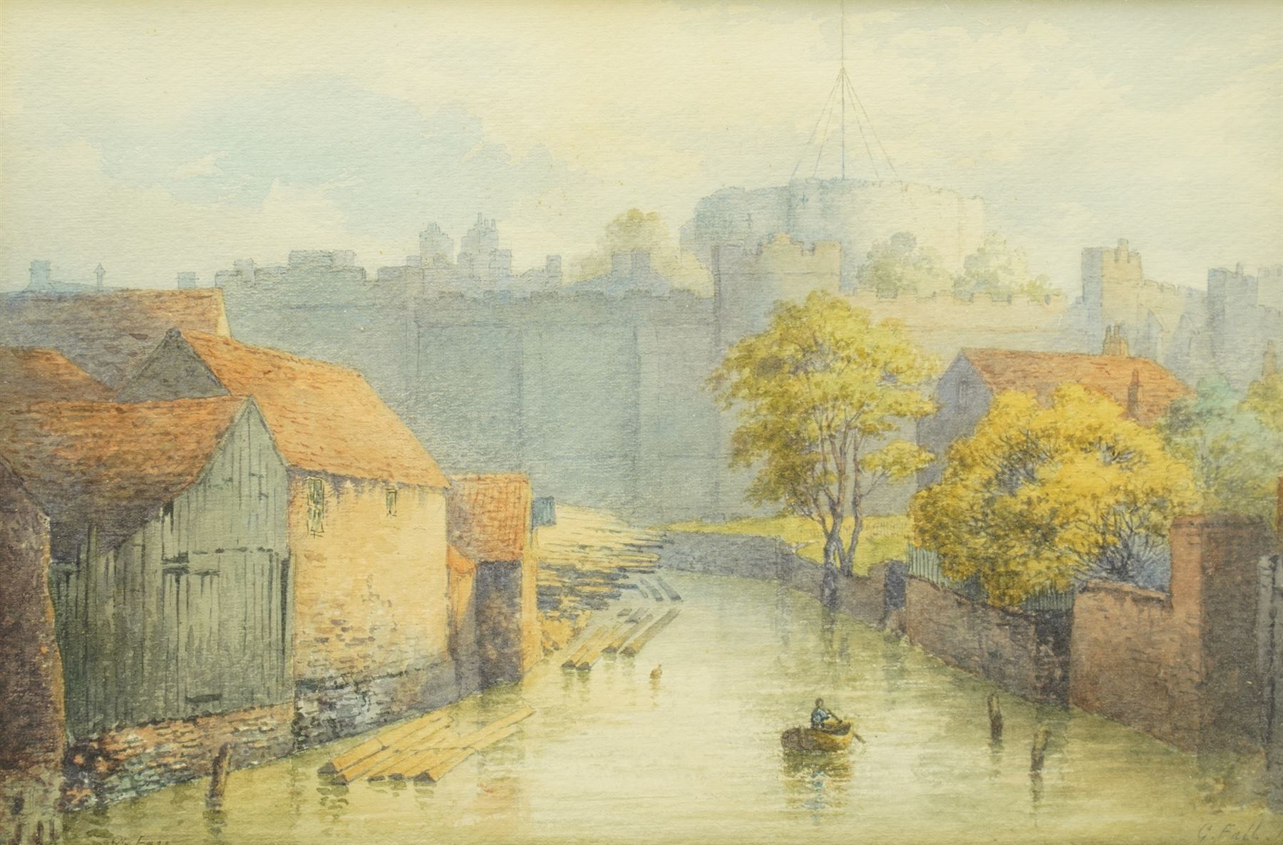 George Fall Artist George Fall (British 1848-1925): River Foss | Paintings, Drawings ...