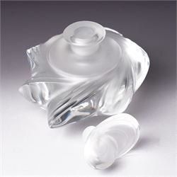Lalique 'Samoa' glass scent bottle, designed by Marie-Claude, signed to base, H8cm 