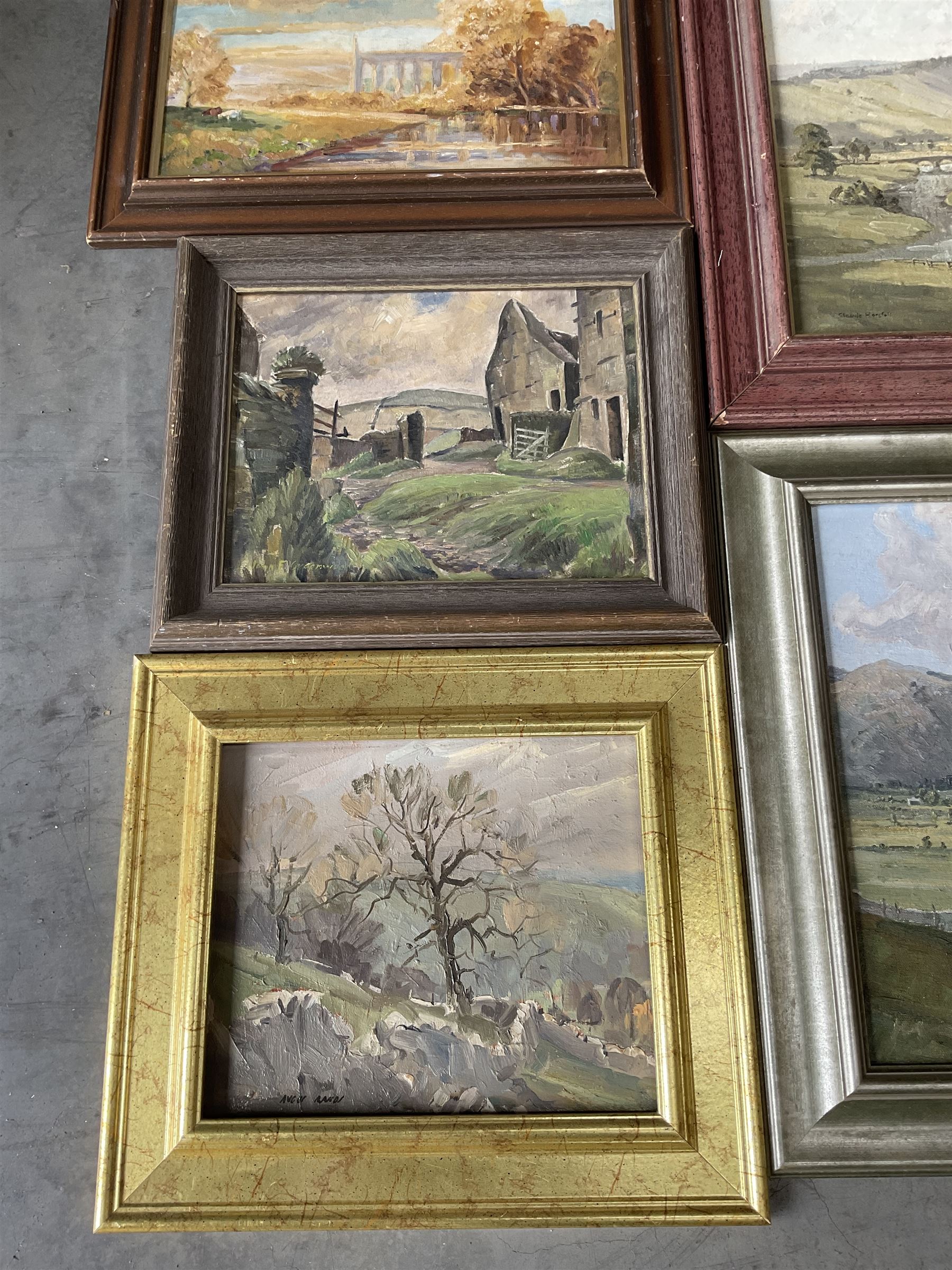 Collection of Yorkshire paintings, artists including Angus Rands, Joseph Pighills, Claude Horsfall, Gordon Clifford Barlow, Joseph Appleyard, George Graham, L Wilkinson, John Frederic Greenwood, etc (11)
