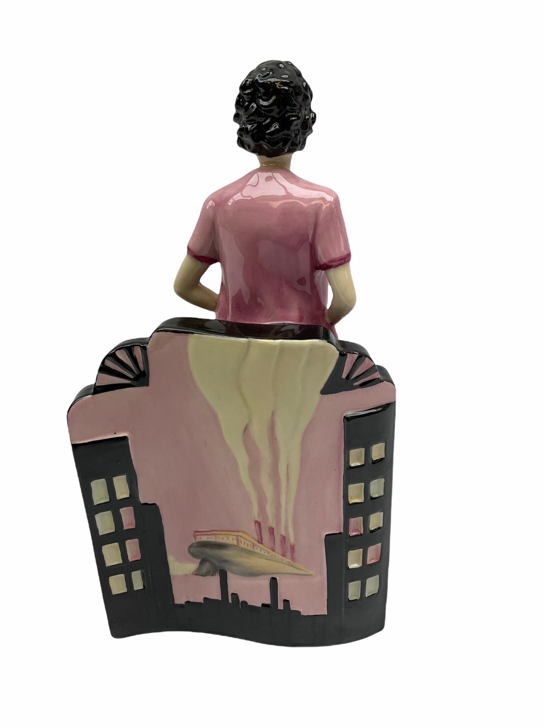 Three Kevin Francis figures produced by Peggy Davies ceramics, Clarice Cliff Centenary Figure H27cm, Tallulah Bankhead H26cm and Chantella H21cm. 