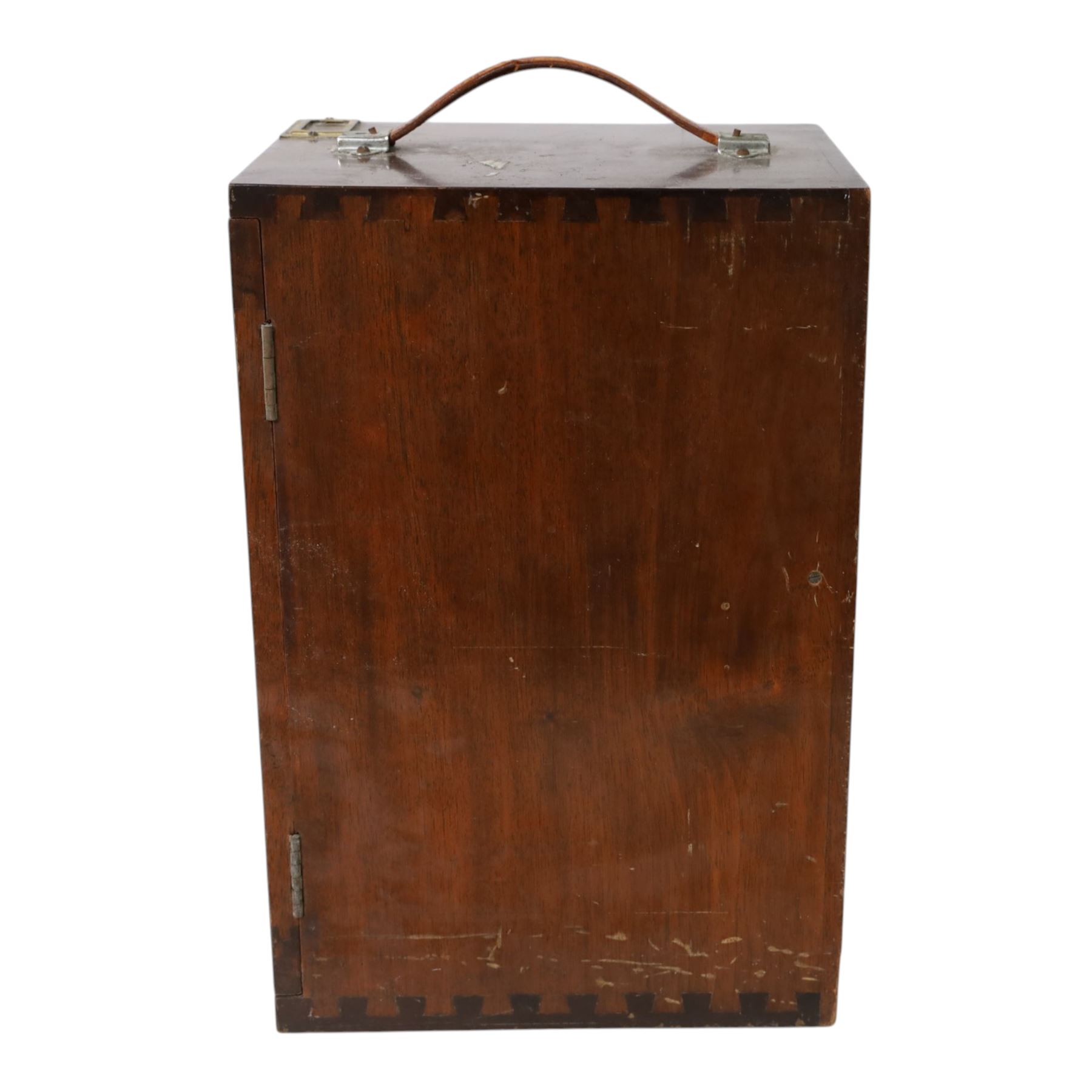 Mid 20th century W.Watson & Sons Ltd Service II microscope, no. 115096, in fitted carry case, originally sold by the Grant Museum of Zoology and Comparative Anatomy on behalf of the Department of Biology, University College London