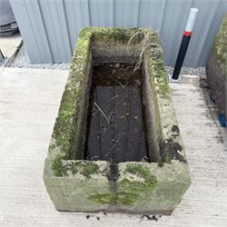 Large 18th century rectangular stone trough