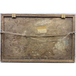 Paul Rebeyrolle (French 1926-2005): Abstract 'Landscape', oil on board signed and dated '53, 56cm x 91cm 
Provenance: exh. Marlborough Fine Art, London, February - March 1954 no.21, label verso