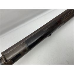 SHOTGUN CERTIFICATE REQUIRED - 19th century John Adams of London 12-bore double barrel side-by-side hammer gun with screw under-lever opening, 76cm (30