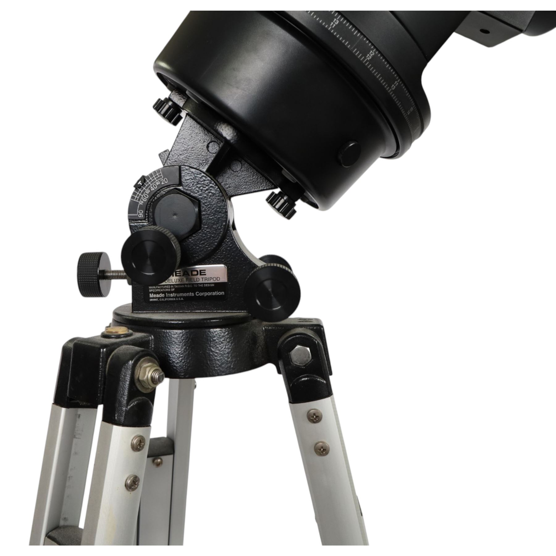 Meade ETX-90 telescope on a Meade field tripod, H126cm
