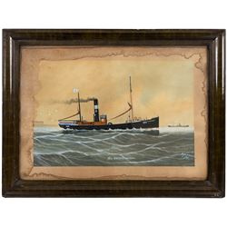 Alexander Harwood (British 1851-1922): H66 Desperandum - Ship's Portrait, watercolour and gouache signed titled and dated 1911, 32cm x 48cm