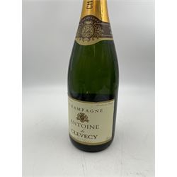 Mixed champagne; Chateau D'ay Ayala & Co 1919, Oudinot a Epernay, Antoine de Clevecy and Lanson Black Label, various contents and proof (4)