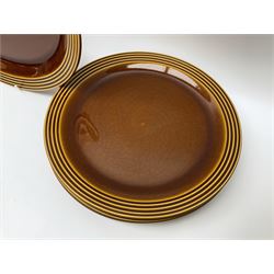 Hornsea Heirloom pattern coffee service for six, comprising of coffee pot, covered sucrier, milk jug, hot water jug, dessert plates, side plates, dinner plates, jug, salt and pepper shakers and serving platter 