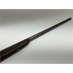 W. Horton 98 Buchanan Street Glasgow 20-bore single barrel centre hammer sporting gun, 71cm octagonal to round barrel with side lever opening, walnut stock with chequered grip and fore-end and steel butt plate, serial no.40334, L110cm SHOTGUN CERTIFICATE REQUIRED