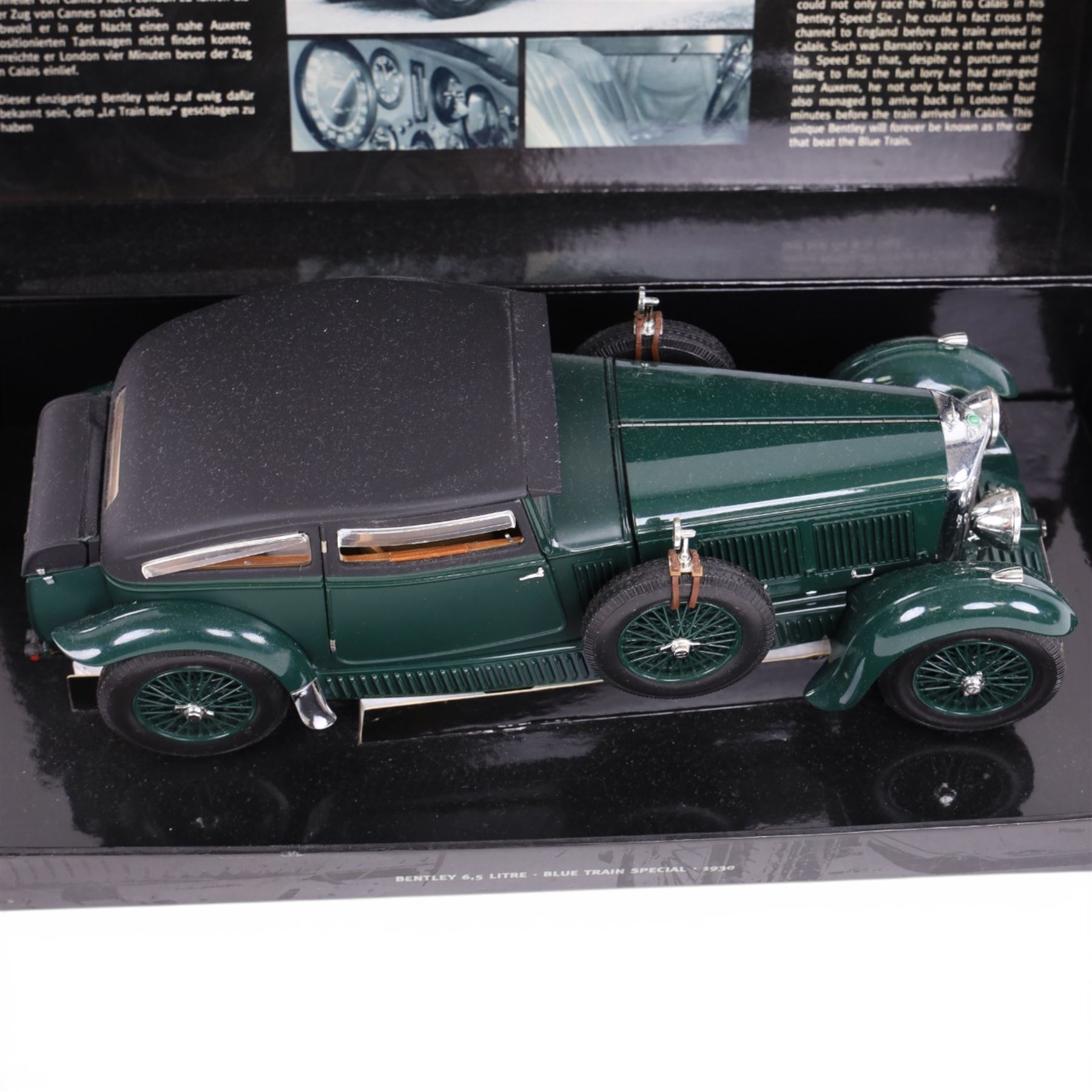 Minichamps 1:18 scale Bentley Speed Six - The Blue Train Car, boxed