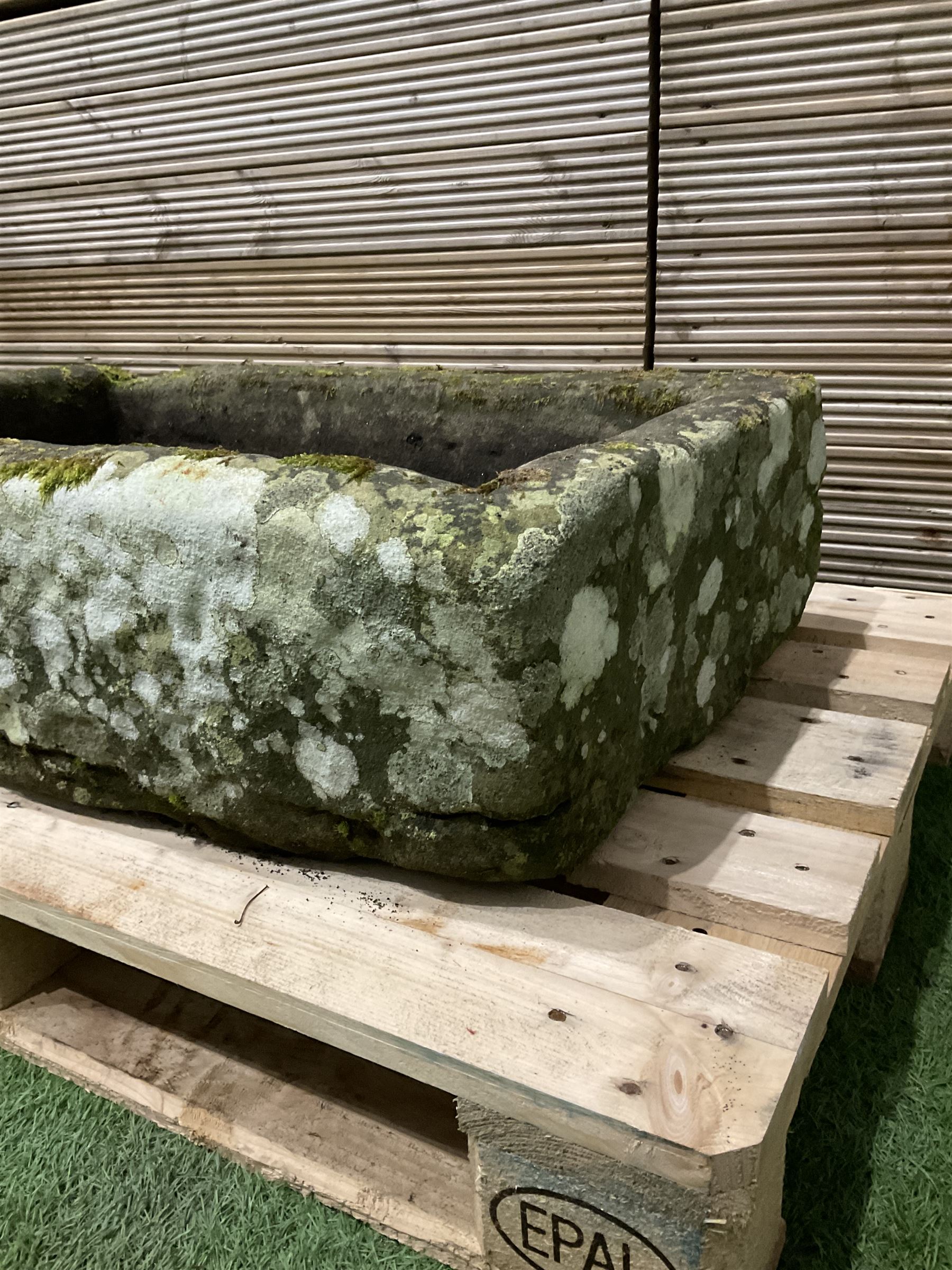 19th century rectangular carved stone trough - THIS LOT IS TO BE COLLECTED BY APPOINTMENT FROM DUGGLEBY STORAGE, GREAT HILL, EASTFIELD, SCARBOROUGH, YO11 3TX