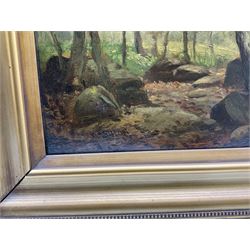 William Ashton (British 1853-1927): Forest Scene, oil on panel signed 27cm x 34cm