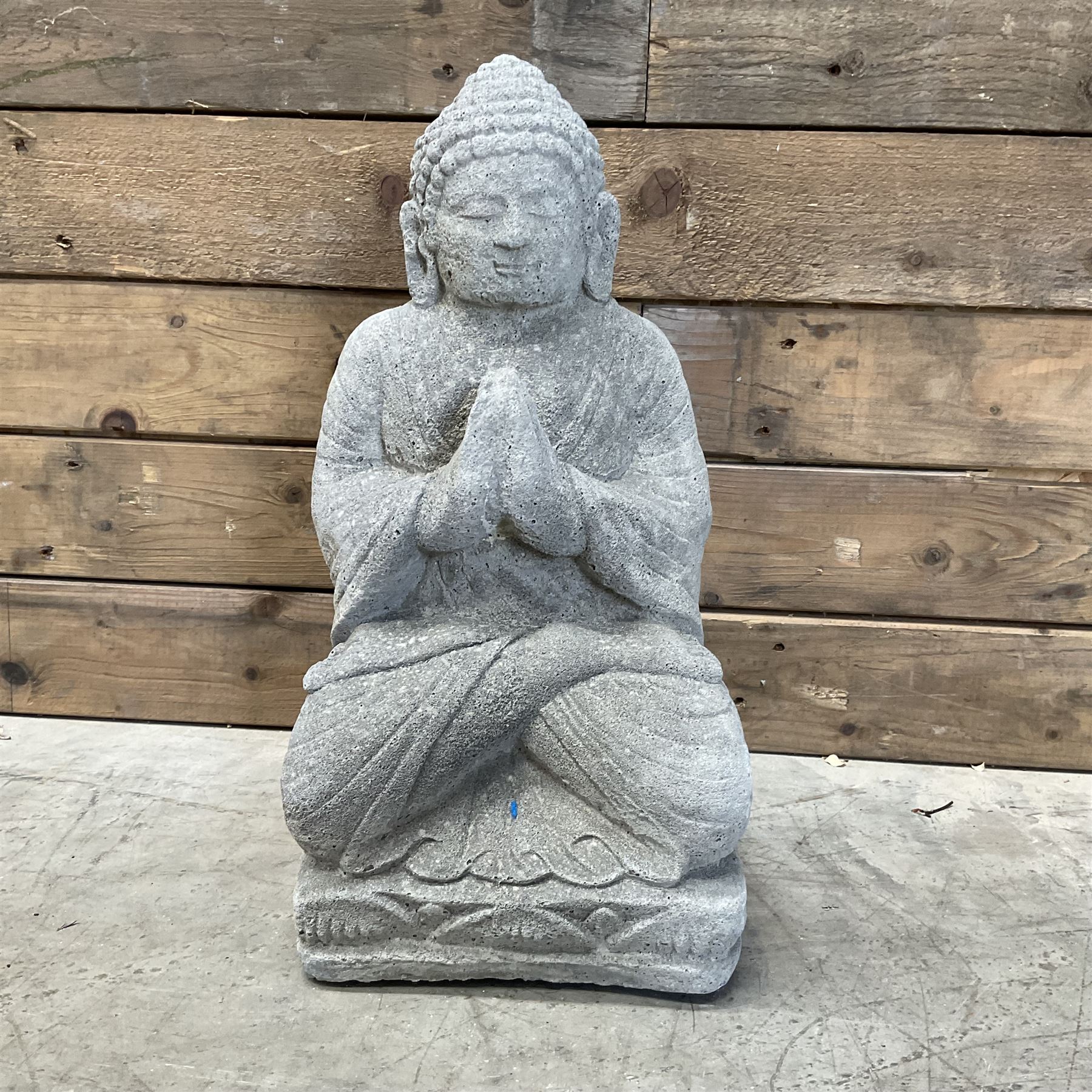 Cast stone garden figure - meditating Buddha