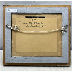 Don Micklethwaite (British 1936-): Low Tide - Scarborough, oil on board, signed titled and dated 1978 verso 19cm x 23cm 