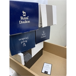 A group of five boxes Royal Doulton figurines, comprising Lesley HN2410, Helen HN3601, Moonlight Stroll HN3954, Classics Figure of the Year 2003 Elizabeth HN4426, Pretty Ladies Charlotte HN4758, with accompanying certificate. (5). 
