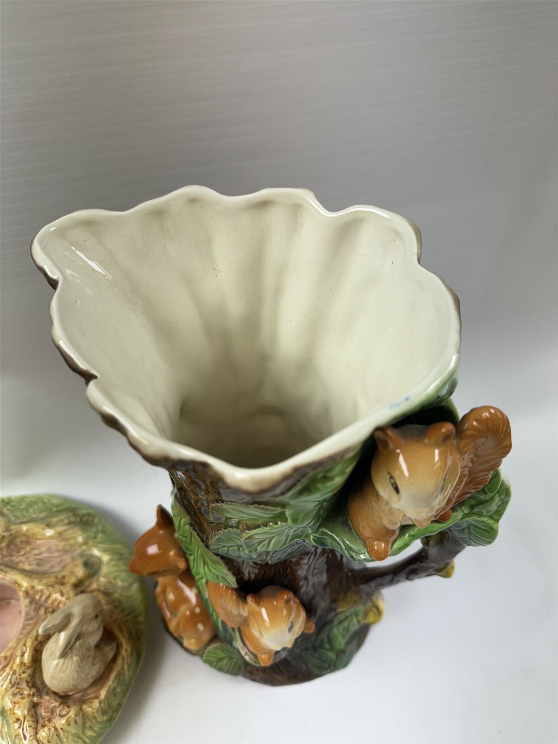 Collection of Sylvac, including posy vase, jug and dog figure, together with a Hornsea Fauna jug