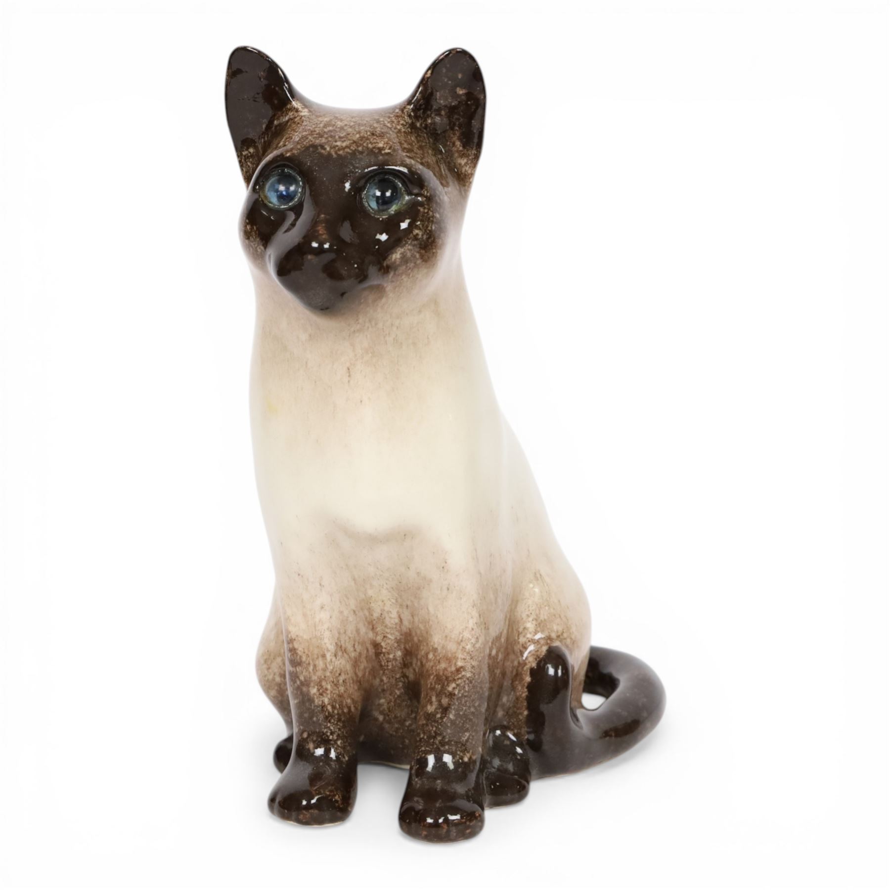 Winstanley pottery cat, signed beneath, H23cm