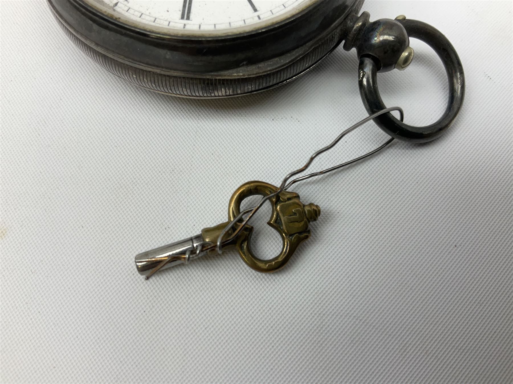 Silver cased pocket watch, hallmarked, the dial marked Kay's ''Perfection Lever'' Swiss Made