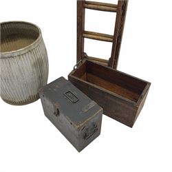 Dolly tub, vintage ladders, sack barrow, vintage boxes and piano trolley  - THIS LOT IS TO BE COLLECTED BY APPOINTMENT FROM DUGGLEBY STORAGE, GREAT HILL, EASTFIELD, SCARBOROUGH, YO11 3TX