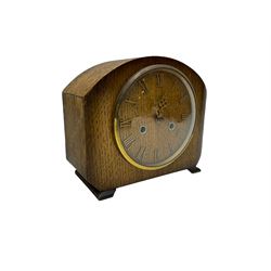 Oak striking mantle clock with a Smiths movement and a 31 day timepiece spring driven wall clock.