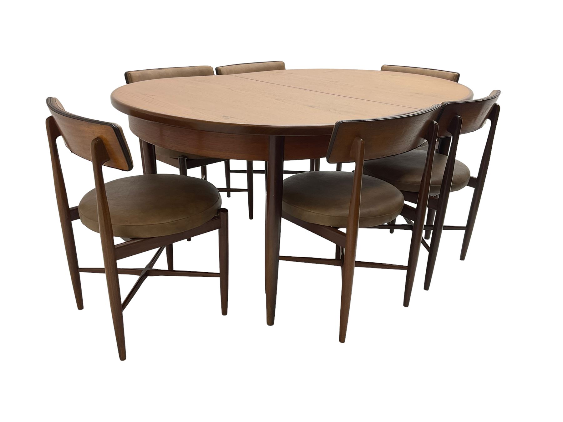 GPlan dining table and set six dining chairs The Furnishings Sale