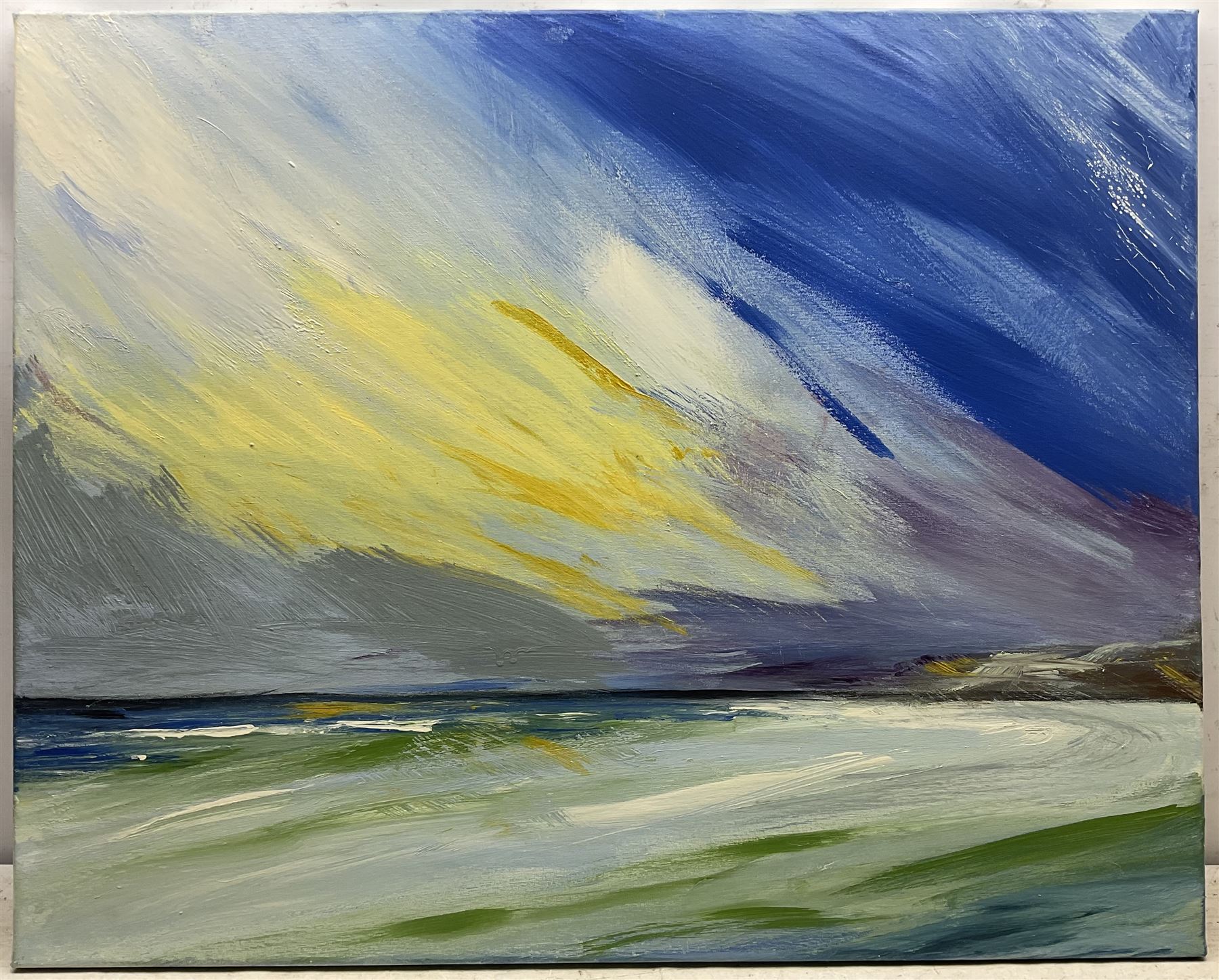 Shane McCoubrey (British 1966-): 'Summer Breeze', acrylic on canvas, signed and dated 2005 verso 80cm x 100cm (unframed) 
Provenance: private collection, purchased directly from the artist by the vendor via Terence Macklin Gallery, Whitstable in 2005.