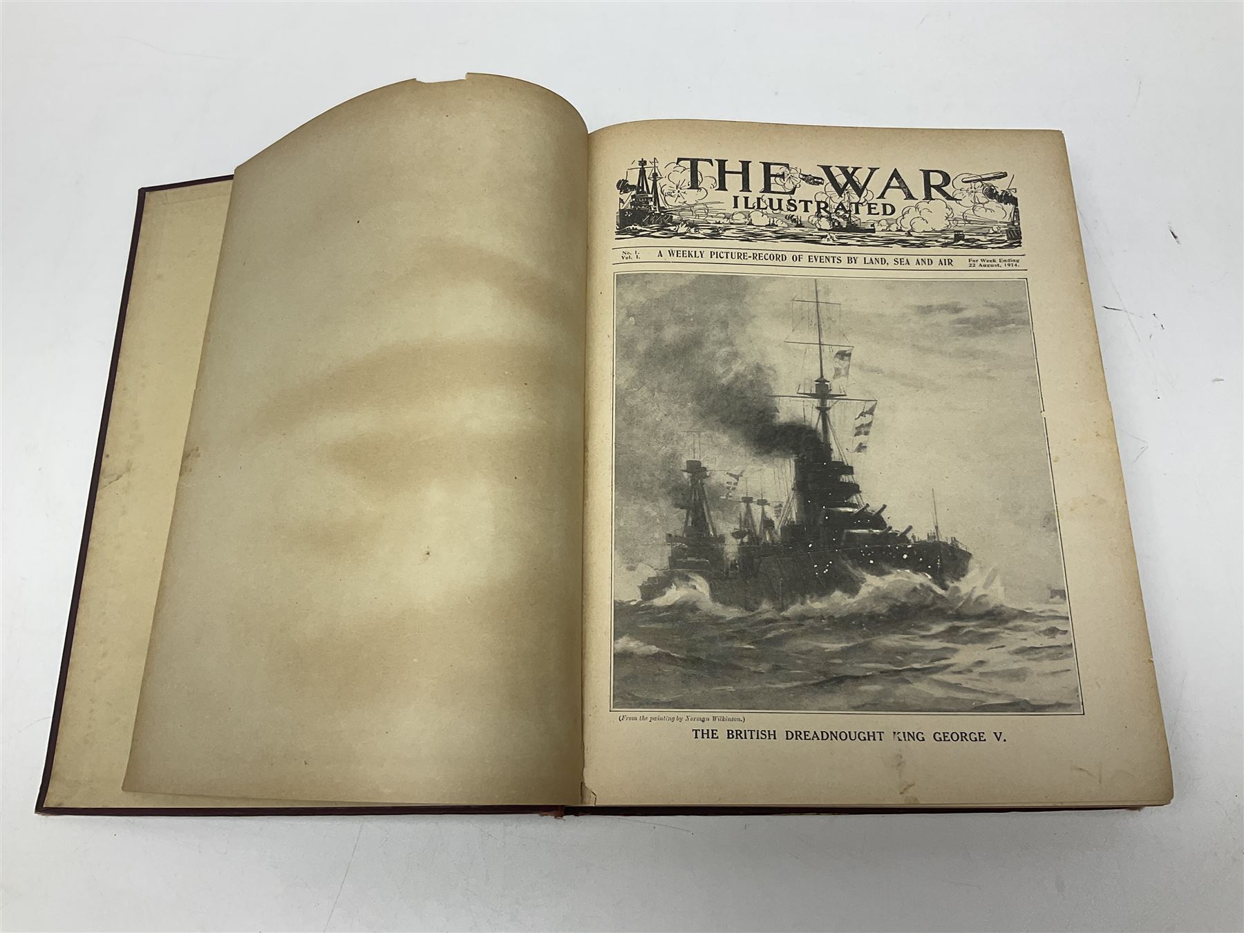 Wilson H.W. (Ed.): The Great War. The Standard History of the All-Europe Conflict. 1914-1919 Amalgamated Press. Uniformly bound in maroon/black cloth; and The War Illustrated. Seven bound volumes (Ex.8) 1914-1919. (20)