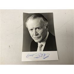 Dame Vera Lynn - collection of six signatures comprising TLS, album page and four colour photographs (including White Cliffs of Dover); signed photograph of John Mills; and signed photographs of film stars each with CoA including Bob Hope, Charlton Heston, Gene Autry, Sound of Music Julie Andrews and Christopher Plummer and Joanna Lumley