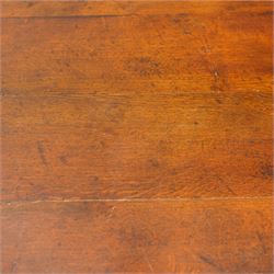 17th century design oak refectory dining table with baluster turned supports  united by a H-shaped stretcher base