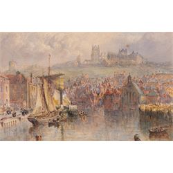 George Weatherill (British 1810-1890): Dock End Whitby, watercolour unsigned 20cm x 31cm