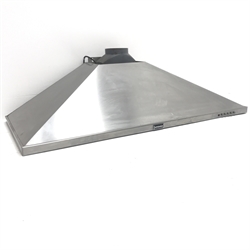 Stoves 050564166 dual fuel Range cooker, seven burner hob,  four cavities (W110cm, H92cm, D65cm) with Stoves 110CH stainless steel chimney hood  (W109cm, H33cm, D50cm)