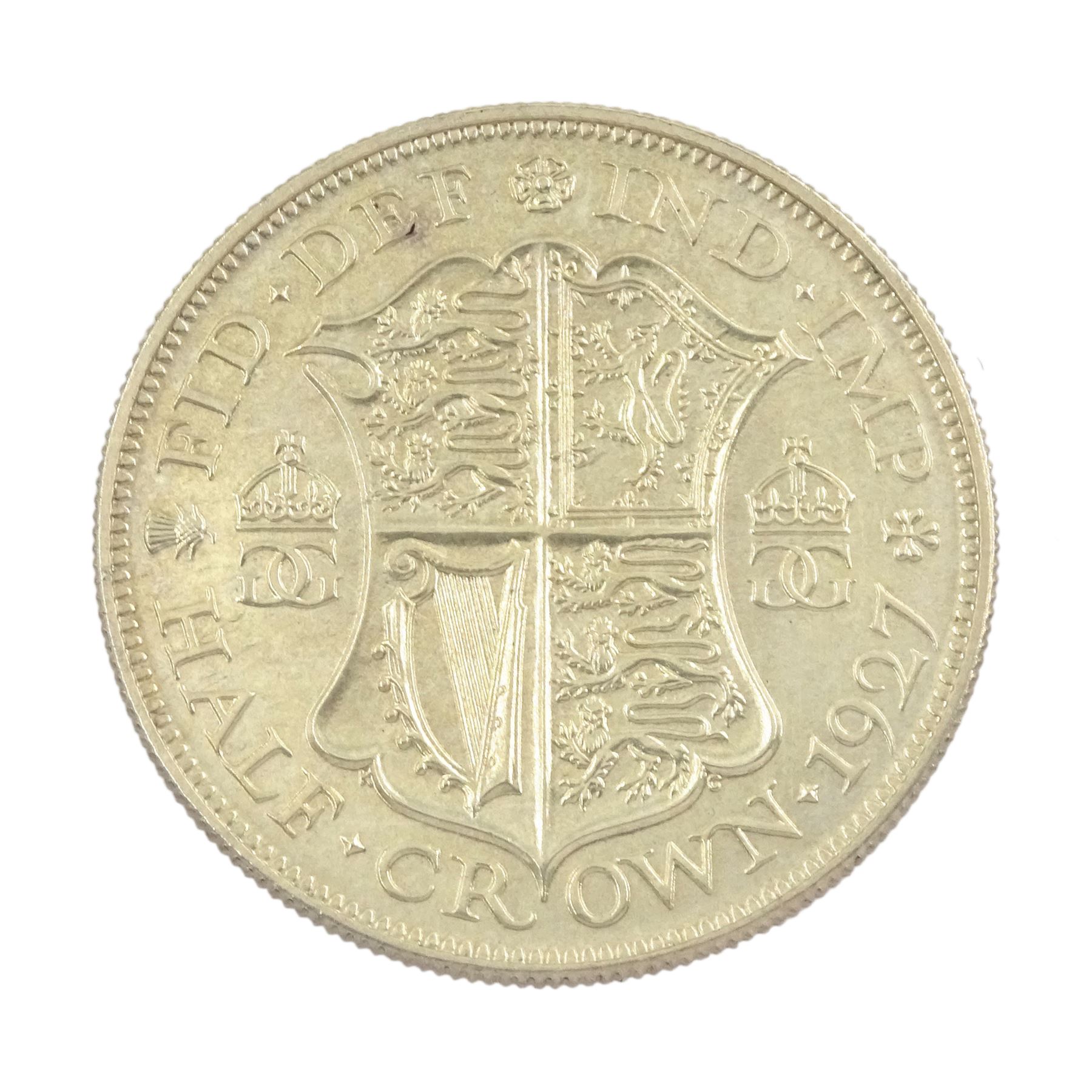 King George V 1927 proof coin set, comprising threepence, sixpence, one shilling, florin, halfcrown and 'wreath' crown, cased