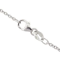 Piaget round brilliant cut diamond heart pendant necklace, stamped, total diamond weight approx 0.77 carat