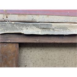 Joseph Henderson RSW (Scottish 1832-1908): ’Cleaning the Nets’ with a Rowing Boat on the Shore, oil on canvas signed, titled on the stretcher 70cm x 111cm