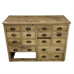 Victorian pine multi-drawer chest 
