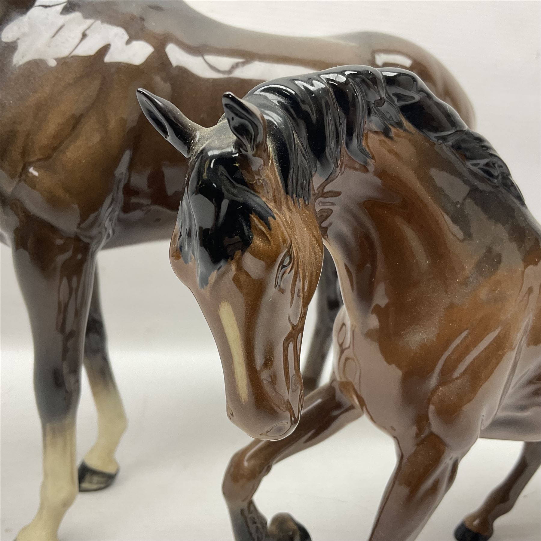 Beswick bay race horse no 1564, together with Royal Doulton bay horse