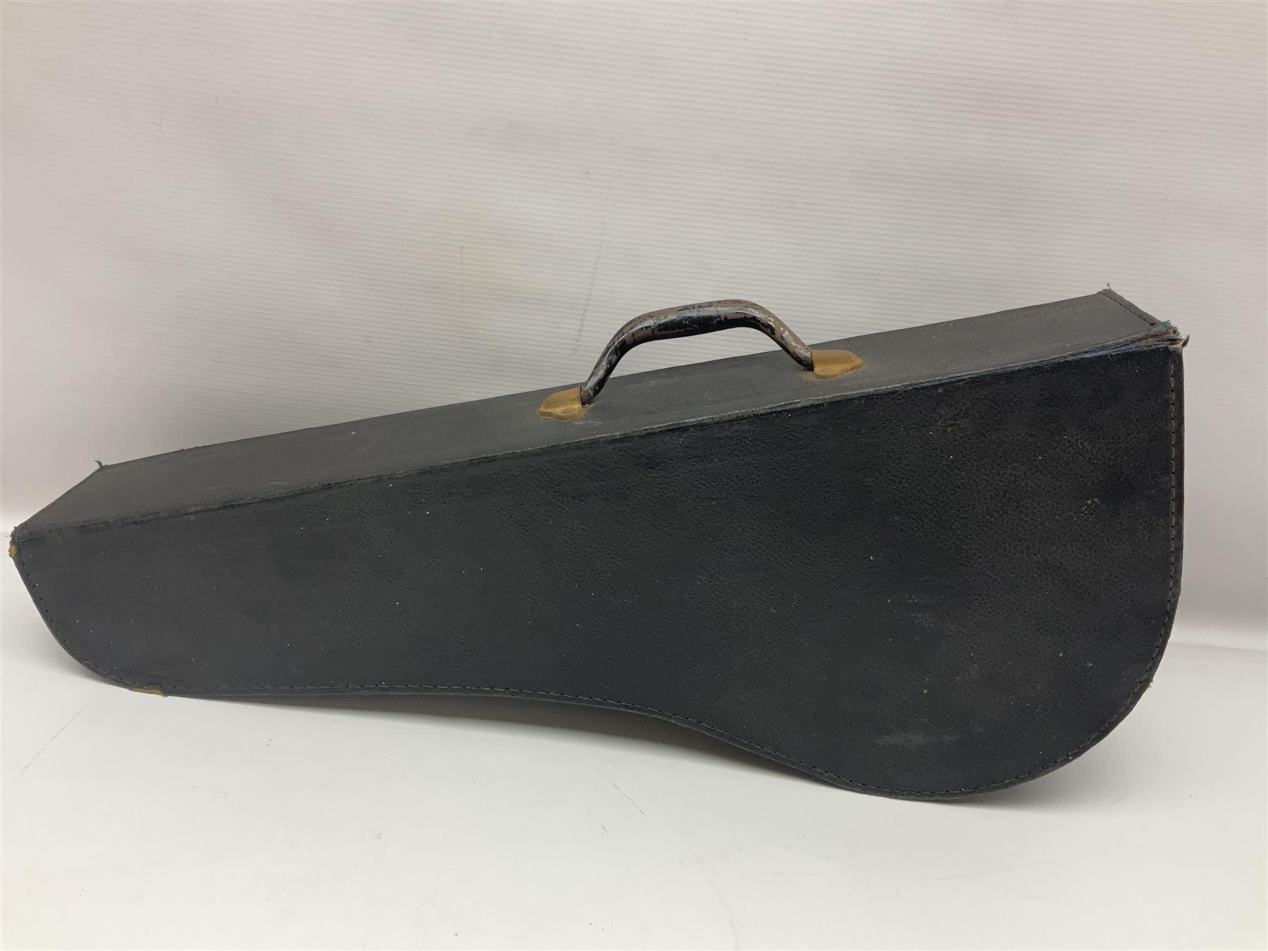 John Grey & Sons banjolele with unusual all over mottled blue and silver textured finish L57cm; in carrying case