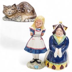 Nine Beswick Alice in Wonderland, including Alice, Queen of Hearts, King of Hearts, Gryphon, Dodo, Mock Turtle etc  