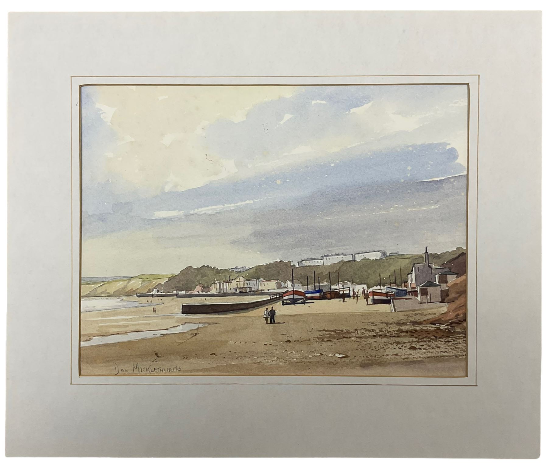 Don Micklethwaite (British 1936-): Coble Landing Filey, pair watercolours signed 23cm x 30cm (2)
