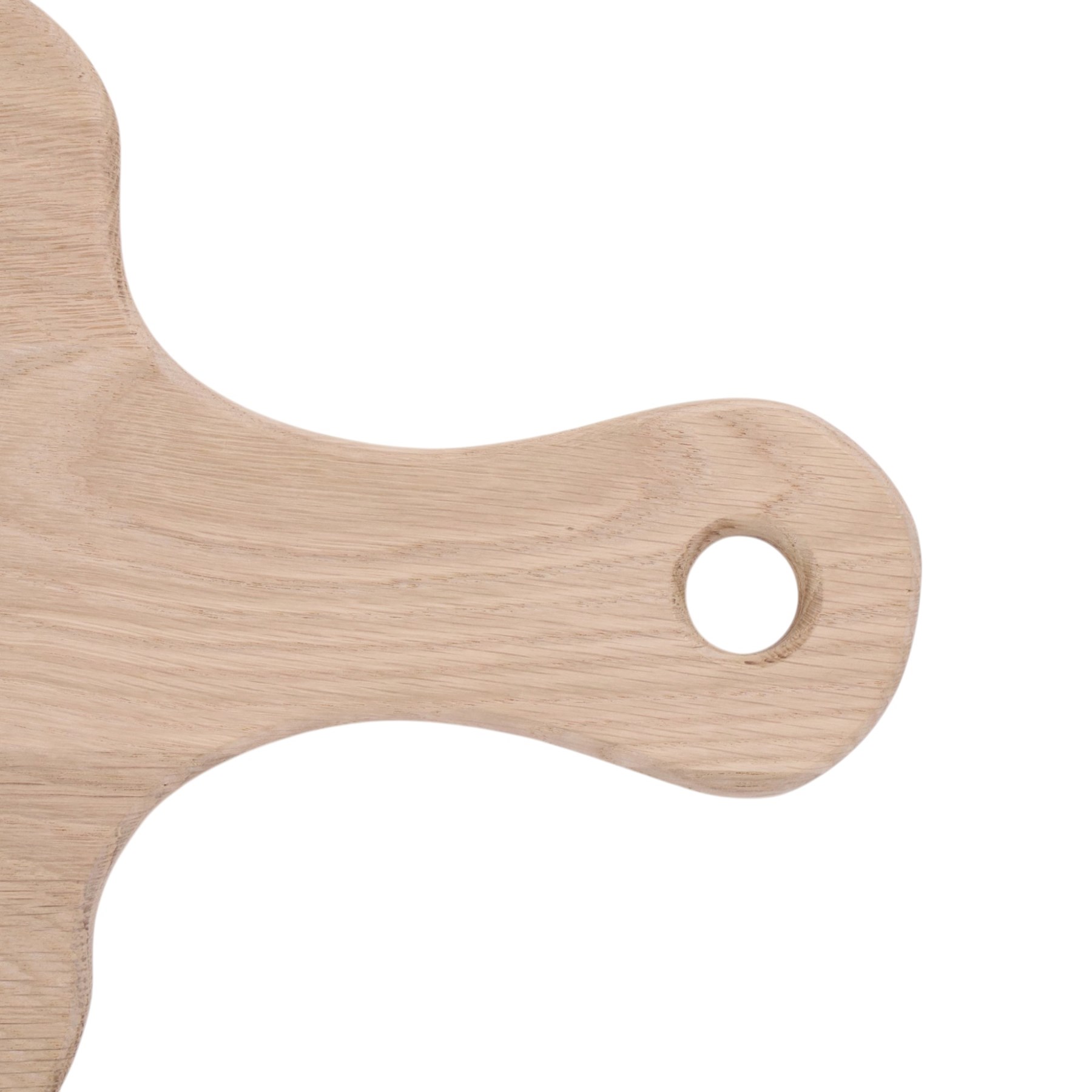 Wooden cheeseboard of rectangular form, upon four turned bun feet, H75cm W25cm