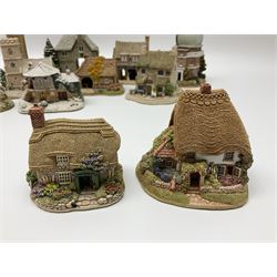 Fourteen Lilliput Lane, to include Bo-Peep Tea Rooms, Snowdon Lodge, The Great Equatorial, Big Ben in Winter, St Joseph's Church etc, all with original boxes and some with deeds 