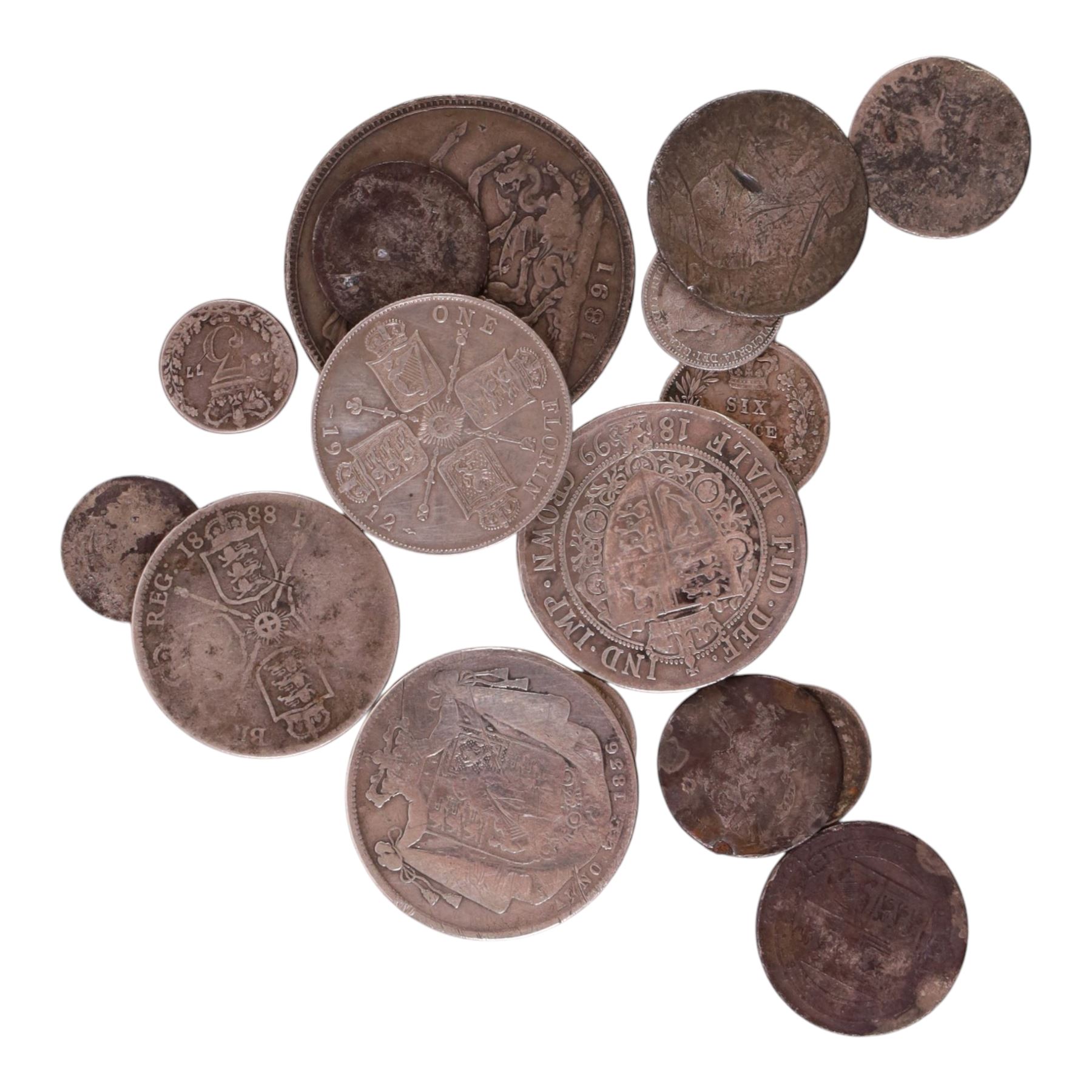 Approximately 103 grams of Great British pre-1920 silver coins