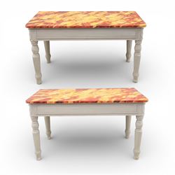 A pair of 19th century style pine consol