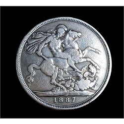 Queen Victoria 1887 silver crown 