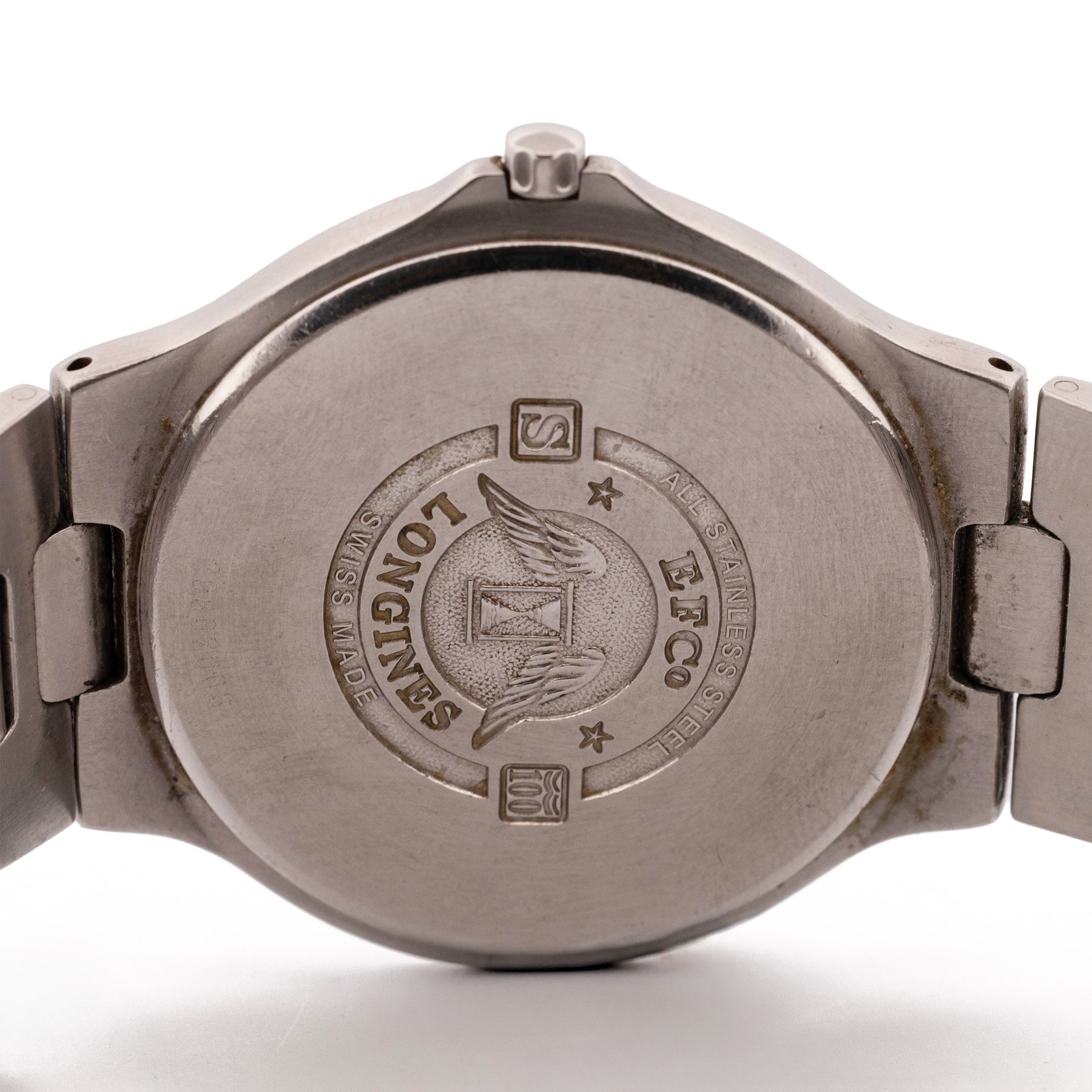 Longines Conquest Sydney 2000 Olympic Games gentleman's stainless steel quartz wristwatch, Ref. L1.633.4.96.6, black dial with Arabic and dot hour markers and date aperture, on stainless steel bracelet, with fold-over clasp, boxed with guarantee card dated 2002