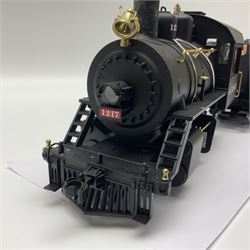 LGB (Lehmann Gross Bahn) G scale, gauge 1 2-4-0 steam locomotive, No 20231, in Santa Fe black livery, numbered 1217, unboxed