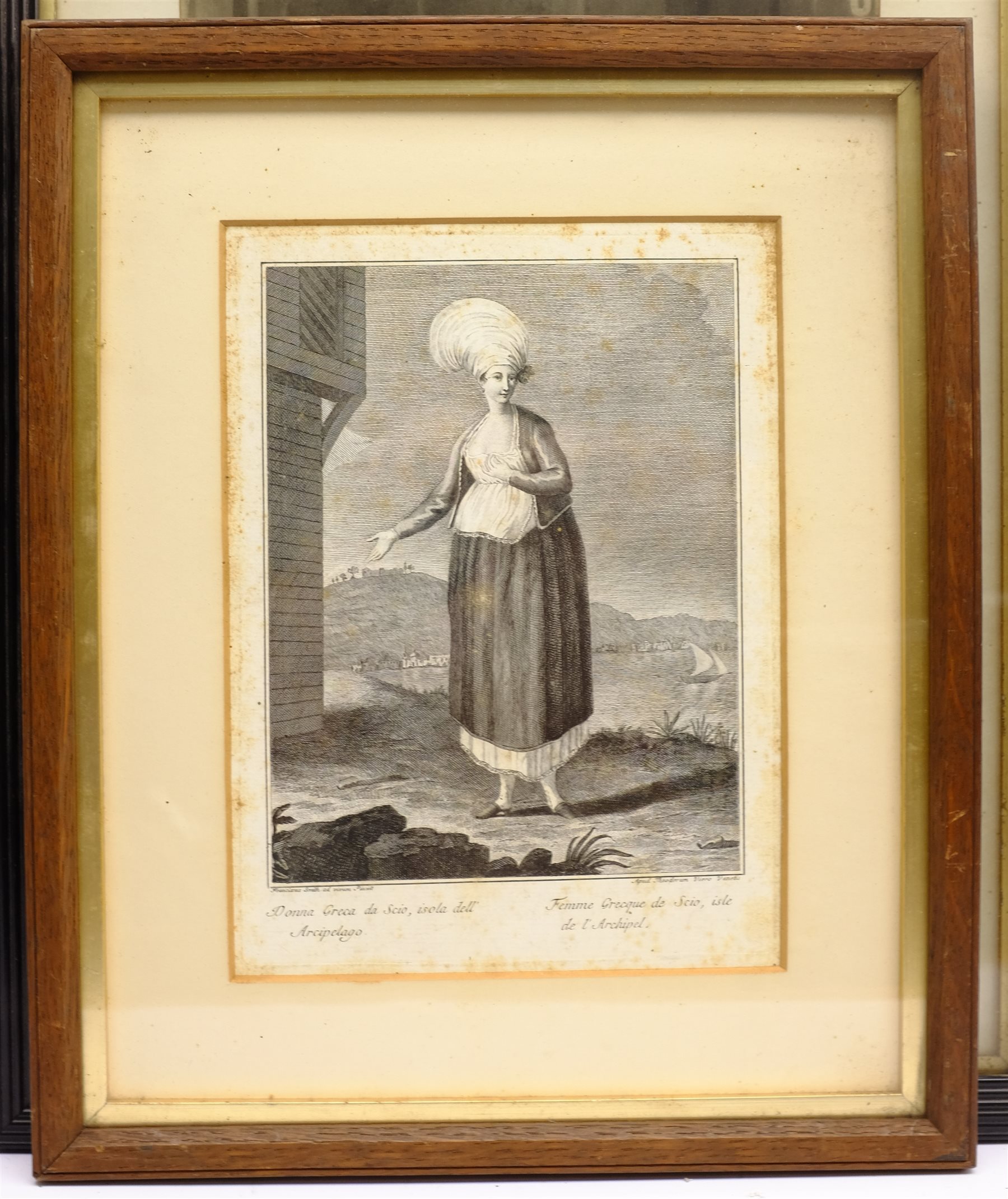 After Thomas Gainsborough (British 1727-1788): Portrait of Mrs Watson, engraving, together with four further 19th century portrait engravings, a Pears print and a further print, max 56cm x 48cm (7)