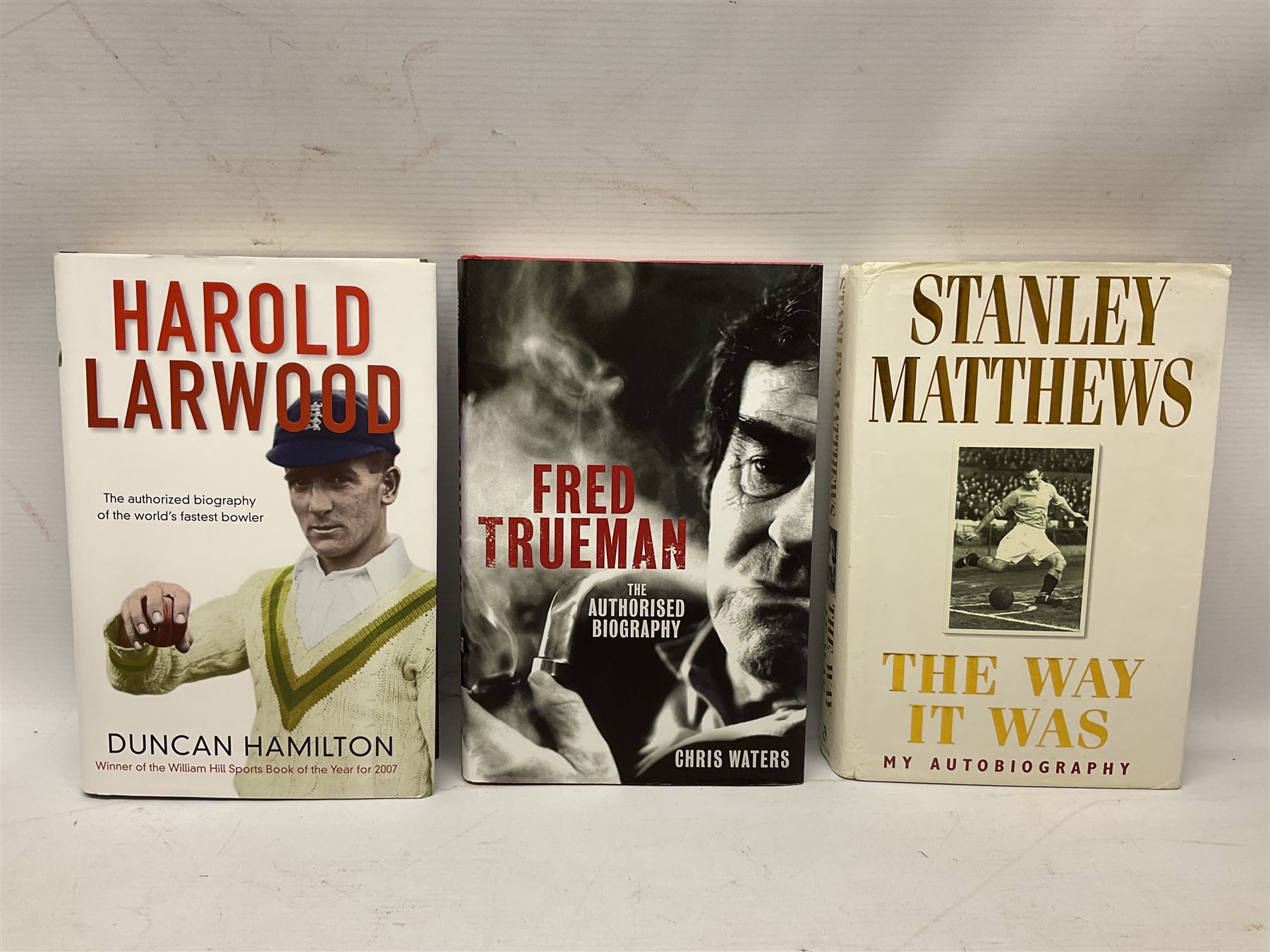 Sondico cricket bat with Yorkshire C.C.C. signatures; framed Lord Taverners v Barclaycard XI programme signed by Colin Milburn, Colin Cowdrey, Roy Kinnear, Nicholas Parsons etc; souvenir Ashes 1994/95 cricket ball; books of cricket interest; tie-pin etc