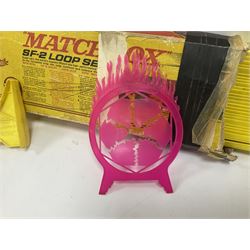 Matchbox Superfast track and accessories, both loose and boxed, to include SF-2 Loop Set, TA-4 Pacemaker Handbooster, TA-6 Catapult Pass, etc 